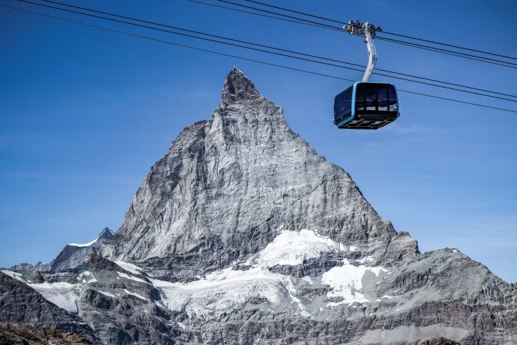 Matterhorn Alpine Crossing in front of the iconic mountain